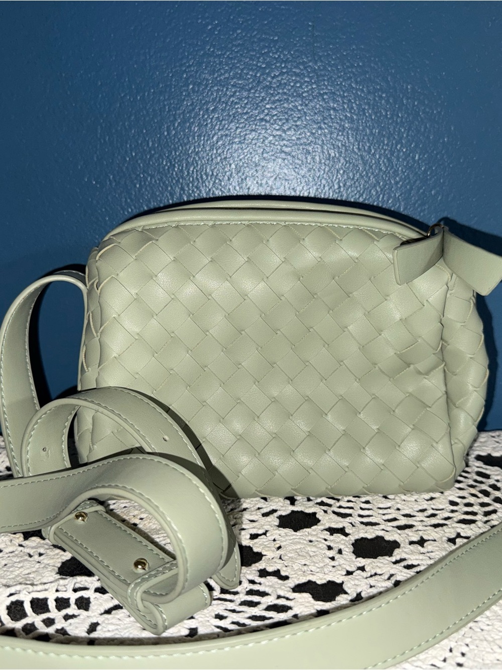Urban Expressions Woven Crossbody - Sage Green